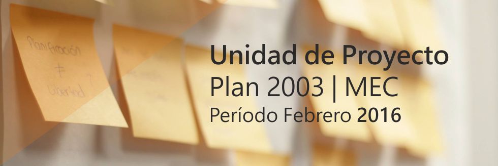 Unidad de Proyecto PLAN 2003