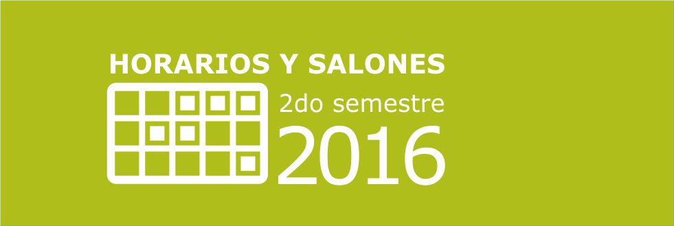 Grilla de horarios 2do semestre 2016