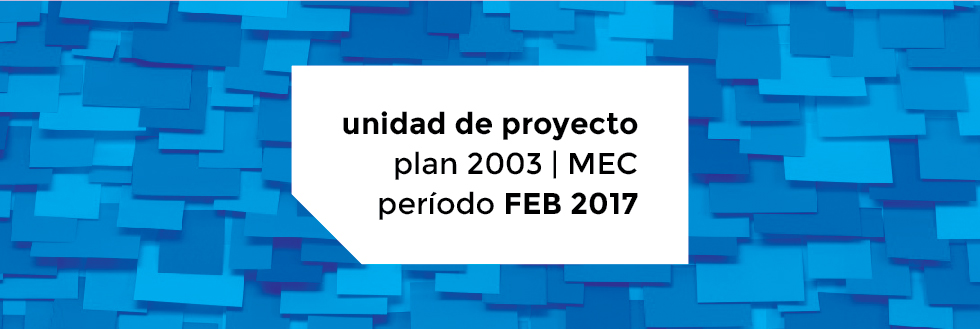 Unidad de Proyecto PLAN 2003 | período FEBRERO 2017