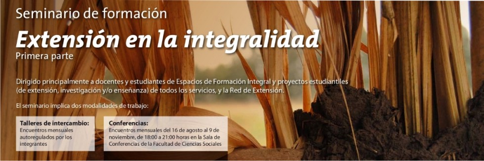 Extensión en la integralidad. Seminario de formación.