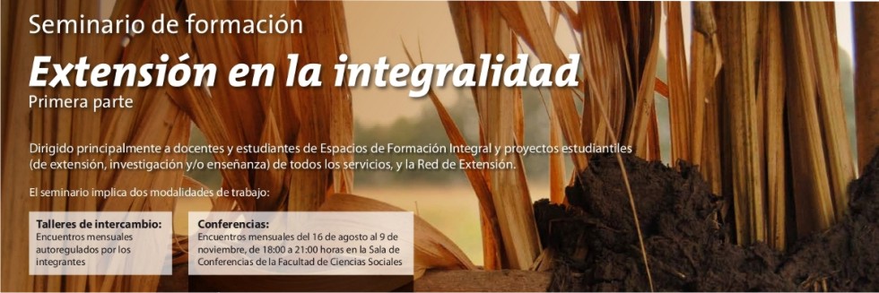 Extensión en la integralidad. Seminario de formación.