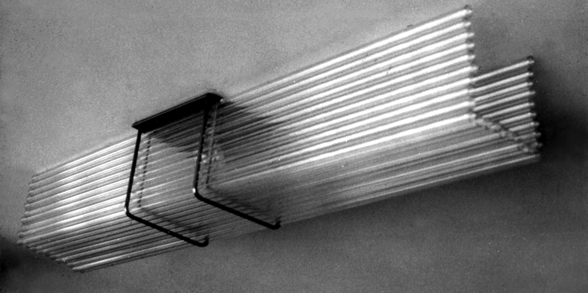 Diseño de luminaria para Edificio de la Comisión Honoraria de Lucha Antituberculosa, arq. Fresnedo Siri, R., 1959.