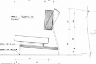 Diseño de sillón para edificio Varig. Alzado lateral acotado de Fresnedo Siri, R.