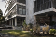 Edificio de Apartamentos HYDE PARK, arq. PINTOS RISSO Walter, 1958, Montevideo, Foto: Silvia Montero 2015