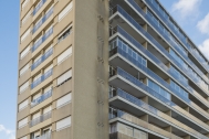 Edificio Eolo-Vulcano, Arq. Pintos Riso, 1954-66, Montevideo, Foto: Nacho Correa 2015