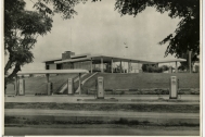 Estación de Servicio Minas ANCAP, arq. LORENTE ESCUDERO, R. , Minas, Lavalleja, Uy. 1950. Foto: Archivo SMA, Donación Archivo personal del autor.