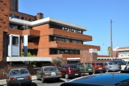 Edificio Asociación de bancarios del Uruguay (AEBU), LORENTE ESCUDERO, R. / LORENTE MOURELLE, R. / LUSSICH, J., Montevideo, Uy. 1964-1971. Foto:Tano Marcovecchio.