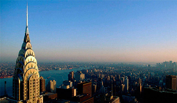 Vista Aérea De Nueva York Y El Chrysler Building