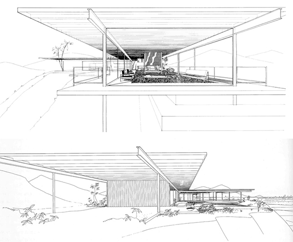 Casa Stahl, perspectivas de acceso con volado