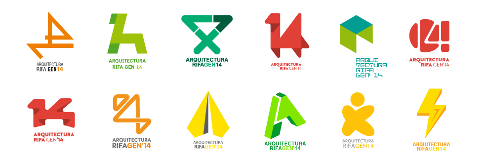 Concurso Logotipo – Arquitectura Rifa Gen 2014 | Muestra de proyectos preseleccionados