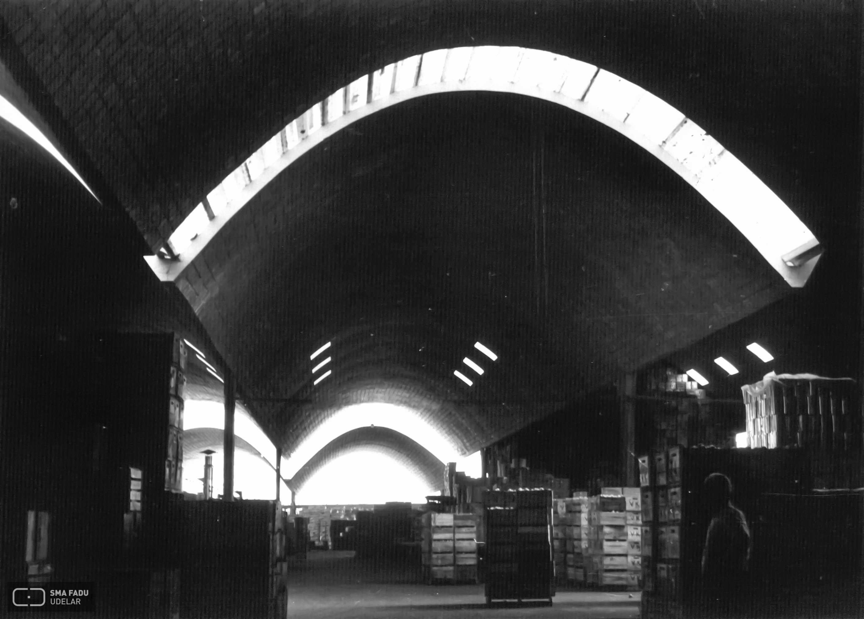 Procesadora de frutas Domingo Massaro S.A. Ing. DIESTE Eladio, Ruta 5-Canelones, Uy. Foto original de Estudio Dieste & Montañez