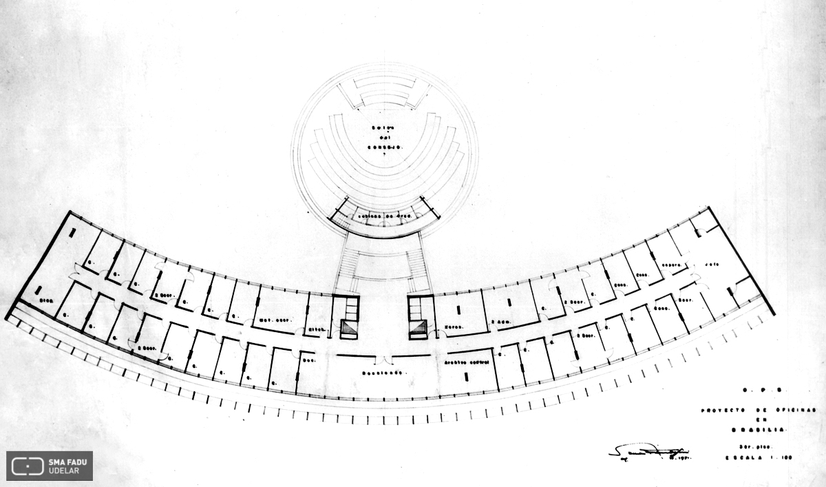 ORGANIZACIÓN PANAMERICANA DE LA SALUD (OPS), arq. Fresnedo Siri, R. Brasilia, Brasil. 1971.