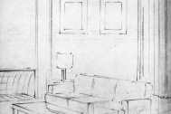 Diseño de mobiliario para vivienda. Croquis de Fresnedo Siri, R.