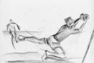 Dibujo de Fresnedo Siri, R. Técnica: Carbonilla sobre calco.
