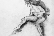 Dibujo de Fresnedo Siri, R. Técnica: Carbonilla sobre calco.