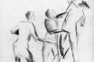 Dibujo de Fresnedo Siri, R. Técnica: Carbonilla sobre calco.