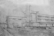 Proyecto del Hotel en la Paloma, arq. Fresnedo Siri, R. Rocha, Uruguay.