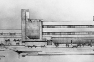 Proyecto del Hotel en la Paloma, arq. Fresnedo Siri, R. Rocha, Uruguay.