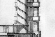 Proyecto del Club Social y Deportivo Yatch Club, arq. Fresnedo Siri, R. Montevideo, Uruguay.