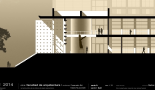 corte transversal sector hall