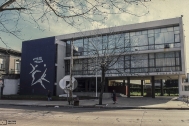 Club Nacional de Fútbol, arq. AROZTEGUI Ildefonso, 1957, Montevideo, Foto: Danaé Latchinian 1998