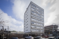 Edificio Artigas, arq. RODRÍGUEZ FOSALBA, C. A., Salto, Uy. Foto: Nacho Correa 2016.