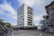 Edificio Artigas, arq. RODRÍGUEZ FOSALBA, C. A., Salto, Uy. Foto: Nacho Correa 2016.