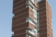 Vivienda de Apartamentos ANCAP, arq. LORENTE ESCUDERO Rafael, 1970, Foto: Danaé Latchinian 2014