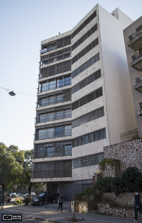 Edificio de Apartamentos HYDE PARK, arq. PINTOS RISSO Walter, 1958, Montevideo, Foto: Silvia Montero 2015