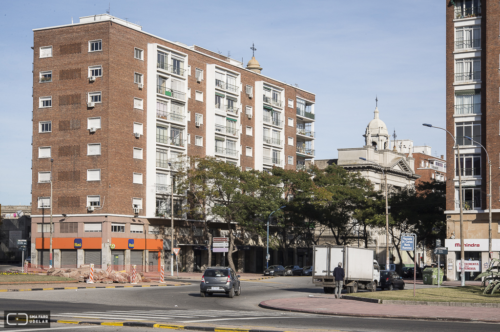 Edificios Niza, París, Madrid, Barcelona, arq. PINTOS RISSO Walter, 1956, Montevideo, Foto Silvia Montero 2015