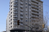 Edificio de apartamentos Tapie, arq. VAZQUEZ ECHEVESTE Alfredo, 1936, Montevideo, Foto: Nacho Correa 2011