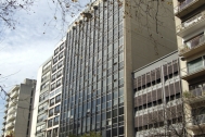 Galería Comercial Edificio del Notariado, arqs. BARAÑANO, BLUMSTEIN, FERSTER, RODRIGUEZ OROZCO, 1962, Montevideo, Foto: Tano Marcovecchio 2007