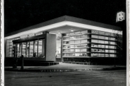 Farmacia Suiza, arq. MAZZINI Luis, 1950, Nueva Helvecia, foto archivo personal Arq. Mazzini, Digitaliza Danaé Latchinian 2015