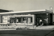 Farmacia Suiza, arq. MAZZINI Luis, 1950, Nueva Helvecia, foto archivo personal Arq. Mazzini, Digitaliza Danaé Latchinian 2015