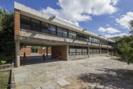 Liceo Nueva Helvecia, s/d Direccción gral. de Arquitectura MOP, Nueva Helvecia, Colonia, Uruguay, 1965. Foto Nacho Correa 2014