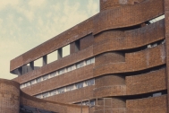 Sanatorio Médica Uruguaya, Arqs. CHAPPE Walter y POZZI Adolfo, 1976, Montevideo, foto: Danaé Latchinian 1998