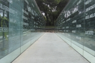 Memorial de los Desaparecidos, arqs. KOHEN Martha y OTERO Ruben, Parque Vaz Ferreira, Cerro, 1998 (concurso), Foto: Andrea Sellanes 2014