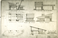 Estación de servicio Uruguayana y Bulevar Artigas ANCAP, arq. LORENTE ESCUDERO, R. , Capurro, Montevideo, Uy. 1942. Foto: Archivo SMA, Donación Archivo personal del autor.