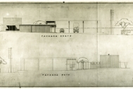 Estación de Servicio San José ANCAP, arq. LORENTE ESCUDERO, R. , San José, San José, Uy. 1950. Foto: Archivo SMA, Donación Archivo personal del autor.