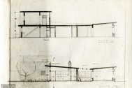 Vivienda Castiglioni, arq. LORENTE ESCUDERO, R. , La Blanqueada, Montevideo, Uy. 1948. Foto: Archivo SMA, Donación Archivo personal del autor.