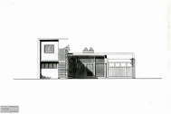 Vivienda Castiglioni, arq. LORENTE ESCUDERO, R. , La Blanqueada, Montevideo, Uy. 1948. Foto: Archivo SMA, Donación Archivo personal del autor.